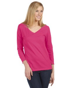 Bella + Canvas 6425 Missy Jersey 3/4-Sleeve V-Neck T-Shirt