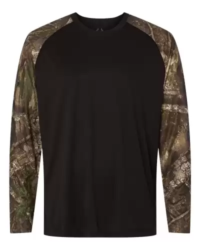 RealTree RT3104 Unisex Realtree? Performance Colorblocked Long Sleeve T-Shirt