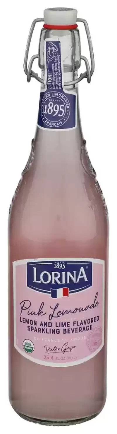 Lorina, Pink Lemonade Artisanal Sparkling Beverage, 25.4 Oz(Case of 12)