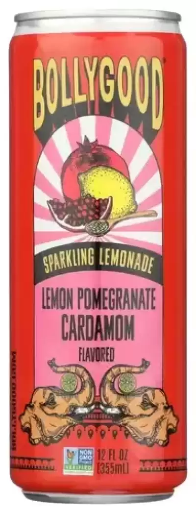 BOLLYGOOD 12 Fl Oz Sparkling Lemonade with Lemon, Pomegranate & Cardamon