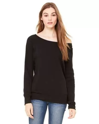 Bella + Canvas 7501 Ladies' Sponge Fleece Wide Neck Sweatshirt