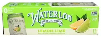 Waterloo Sparkling Water, Sparkling Water Lime, Case Of 2 X 144 Oz