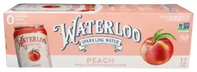 Waterloo Sparkling Water, Sparkling Water Peach, 144 Oz (Case Of 2)