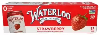 Waterloo Sparkling Water, Water Sprklg Strwbry 12Pk, Case Of 2 X 144 Oz