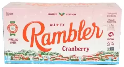 Rambler, Rambler Sparkling Water Cranberry, 8 Count / 12 Oz