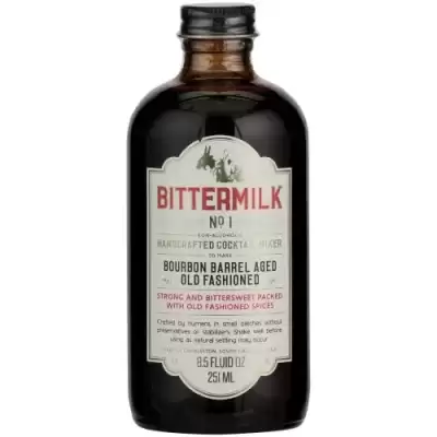 Bittermilk No.1 Cocktail Mixer Bourbon Barrel Aged Old Fashioned