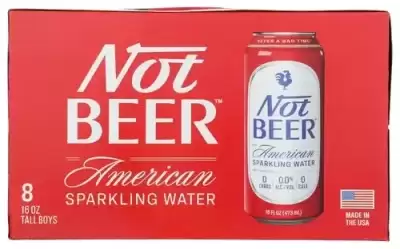 Not Beer American Sparkling Water 8-Pack, Original 8 Cans (16 Fl Oz Each)
