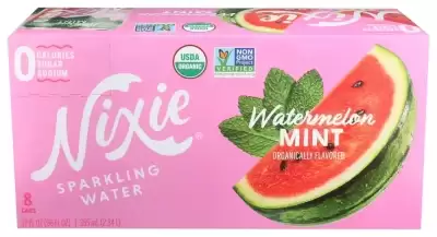 Nixie Organic Sparkling Water Watermelon Mint 8 Cans