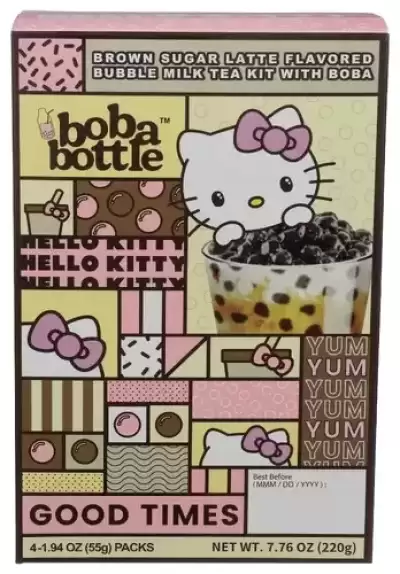 A-Sha Foods, Hello Kitty Boba Kit Brown Sugar Latte, 7.76 Oz (Case Of 12)