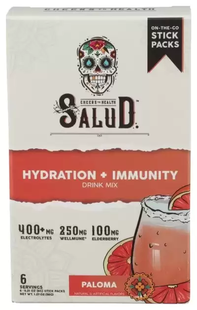 Salud Hydration + Immunity Drink Mix, Paloma, 6 Ct, 1.27 Oz