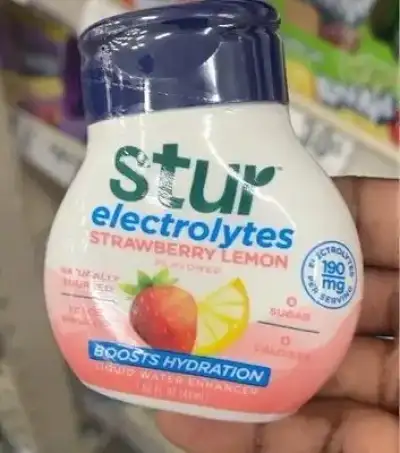Stur Electrolytes Strawberry Lemon Flavored Liquid Water Enhancer Drink Mix - 1.62 Fl Oz Bottle