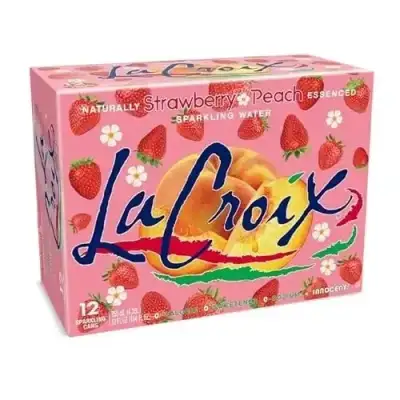 Lacroix Sparkling Water, Strawberry Peach, 12 Fl Oz