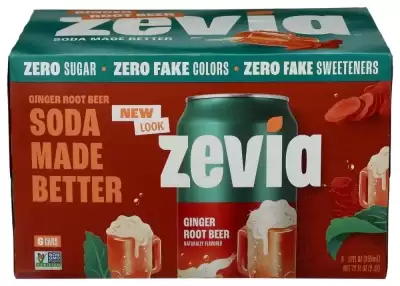 Zevia, Soda Ginger Root Beer, Case Of 4 X 72 Oz