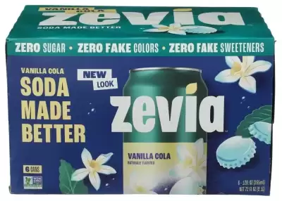 Zevia, Vanilla Cola Zero Sugar Soda, 72 Oz (Case Of 4)