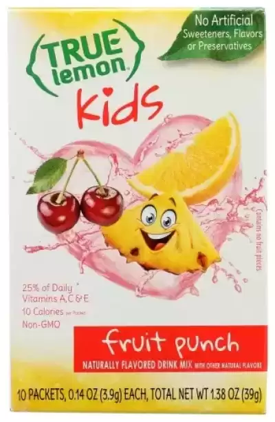 True Citrus, True Lemon, Kids Drink Mix, Fruit Punch, 0.14 Oz (3.9 G) Each