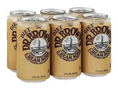 Dr. Browns Diet Cream Soda Bottles - 6Pk/12 Fl Oz