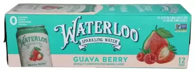 Waterloo Sparkling Water, Guava Berry Naturally Flavored, 12 Fl Oz Cans ? Zero Calories And Zero Sug