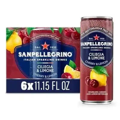 Sanpellegrino Italian Sparkling Drink Ciliegia And Limone, Sparkling Cherry And Lemon Beverage