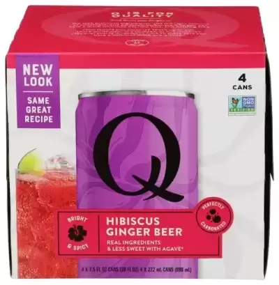 Q Mixers Ginger Beer Hibiscus 7.5 Fl Oz Each / 