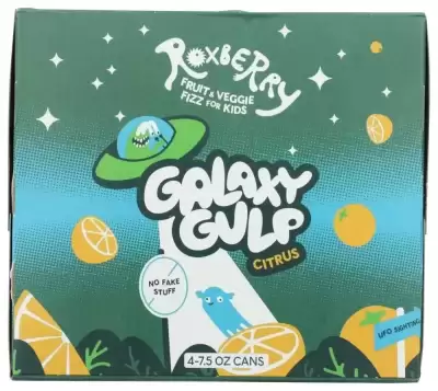 Roxberry Fruit & Veggie Fizz For Kids, Sparkling Juice, 7.5Oz, No Artificial Stuff! (Orange Citrus)