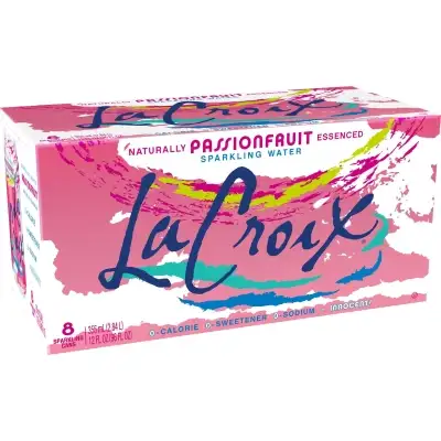 LA CROIX 12 Fl Oz Essenced Natural Passionfruit Sparkling Water, 