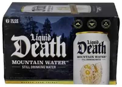 Liquid Death Still Mountain Water 6 Cans (12 Fl Oz Each)