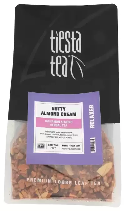 Tiesta Tea - Nutty Almond Cream Relaxer Loose Leaf Fruit Tea Caffeine Free Gmo-Free Make Hot Or Iced