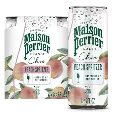 Maison Perrier Chic Peach Spritzer, 8.45 Fl Oz Can (4 Count)