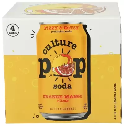 Culture Pop, Probiotic Soda Orange Mango, 48 Oz(Case Of 6)