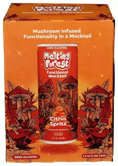 Melting Forest Functional Mocktail Citrus Spritz ? Alcohol-Free, Euphoric Adaptogen Drink With Reish