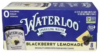 Waterloo Sparkling Water, Sparkling Water Blackberry Lemonade, 96 Oz (Case Of 3)