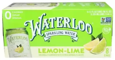 Waterloo Sparkling Water, Sparkling Water Lemon Lime, 96 Oz (Case Of 3)