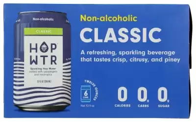 Hop Water, Sparkling Hop Water Classic, 72 Oz(Case Of 4)