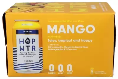 Hop Water, Sparkling Hop Water Mango, 72 Oz(Case Of 4)