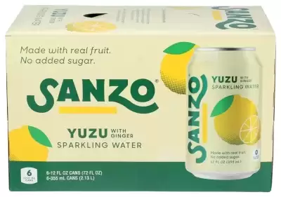 Sanzo, Yuzu Sparkling Water, 72 Oz(Case Of 4)