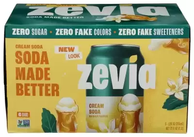 Zevia, Soda Cream Zero Calorie, Case Of 4 X 72 Oz