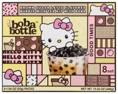 Asha, Brown Sugar Bubble Milk Tea With Boba Bottle, 15.52 Oz(Case Of 6)