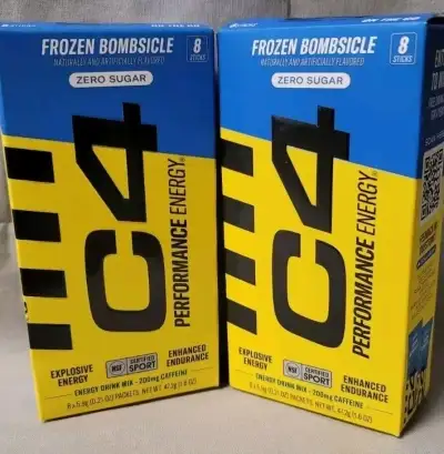 C4 Performance Energy Powder Drink Mix Frozen Bombsicle 8 Sticks Per Pk