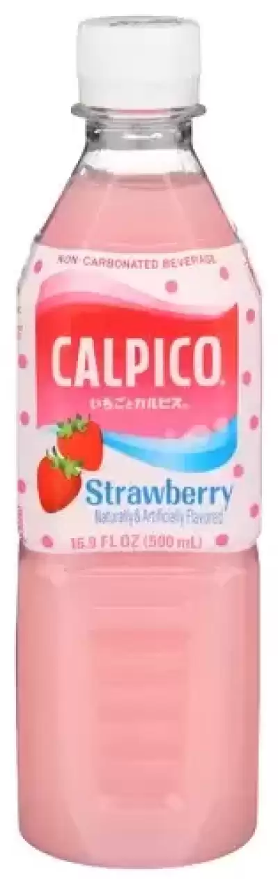 Calpico Strawberry Flavor Crisp And Tangy Non-Carbonated Soft Drink 16.9 Fl Oz Plastic Bottle