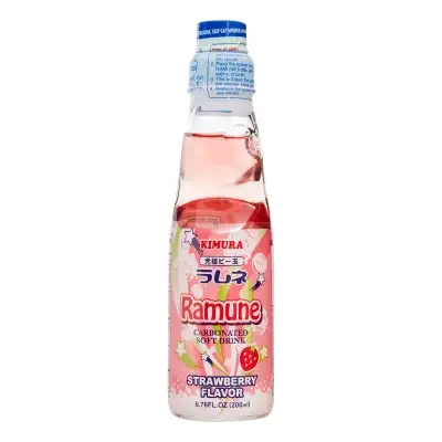 Kimura, Bev Ramune Strawberry, 6.76 Oz(Case Of 18)