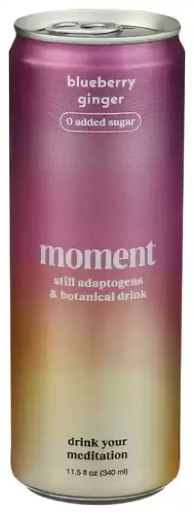 Moment Still Adaptogens & Botanical Drink Blueberry Ginger 11.5 Fl Oz