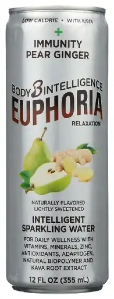 Body Intelligence: Euphoria Intelligent Sparkling Water Pear Ginger, 12 Fo (2659851)