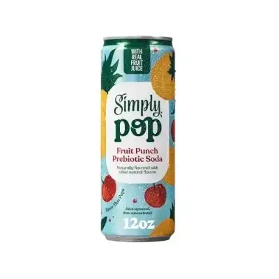 Simply Pop Fruit Punch Prebiotic Soda