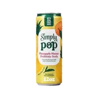 Simply Pop Pineapple Mango Prebiotic Soda