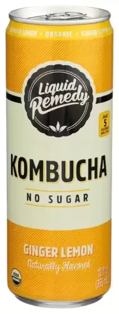 2412849 Ginger Lemon Kombucha Drink, 12 Fl Oz