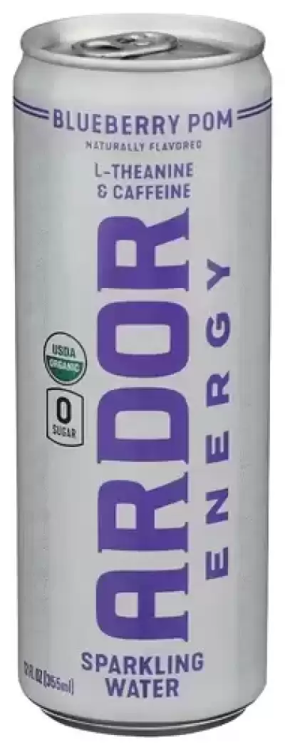 Ardor Organic, Blueberry Pom Sparkling Water, 12 Oz(Case Of 12)