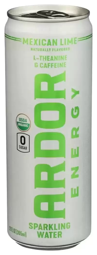 Ardor Organic, Mexican Lime Sparkling Water, 12 Oz(Case Of 12)