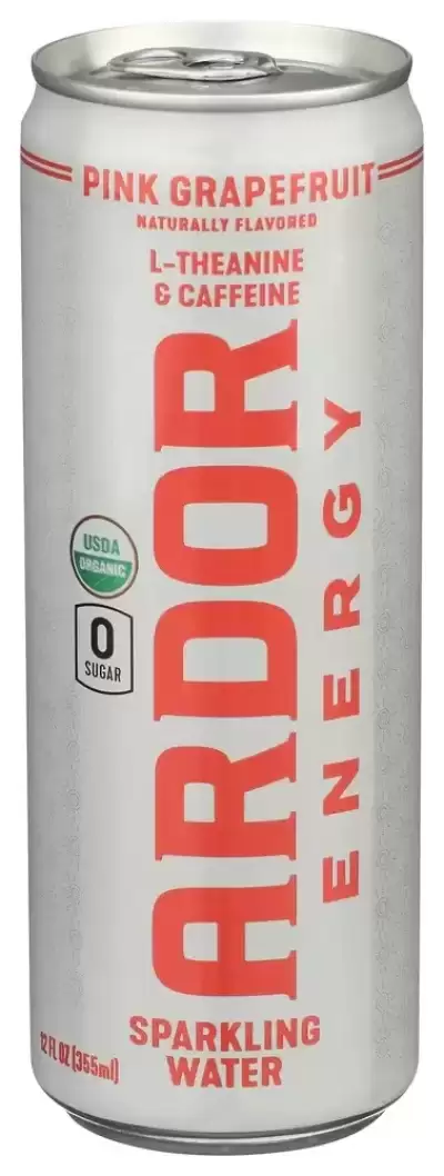 Ardor Organic, Pink Grapefruit Sparkling Water, 12 Oz(Case Of 12)