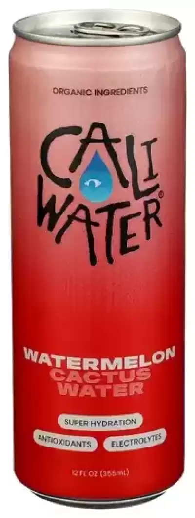 Caliwater Cactus Water, Watermelon 12 Fl Oz Can