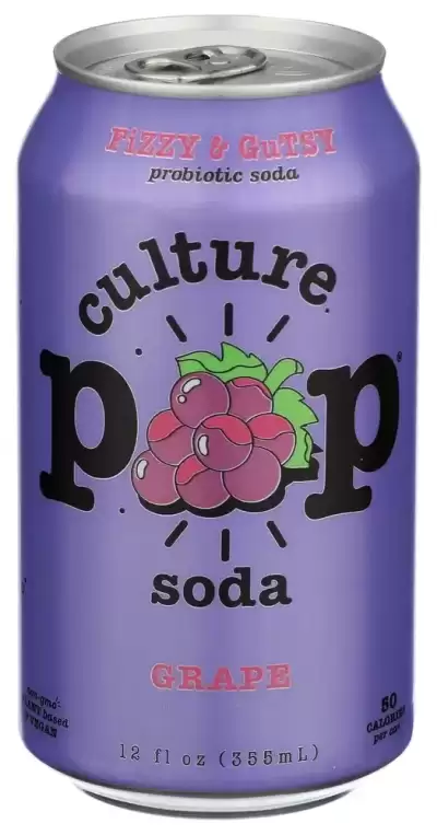 Culture Pop Soda Grape Soda, 12 Fz
